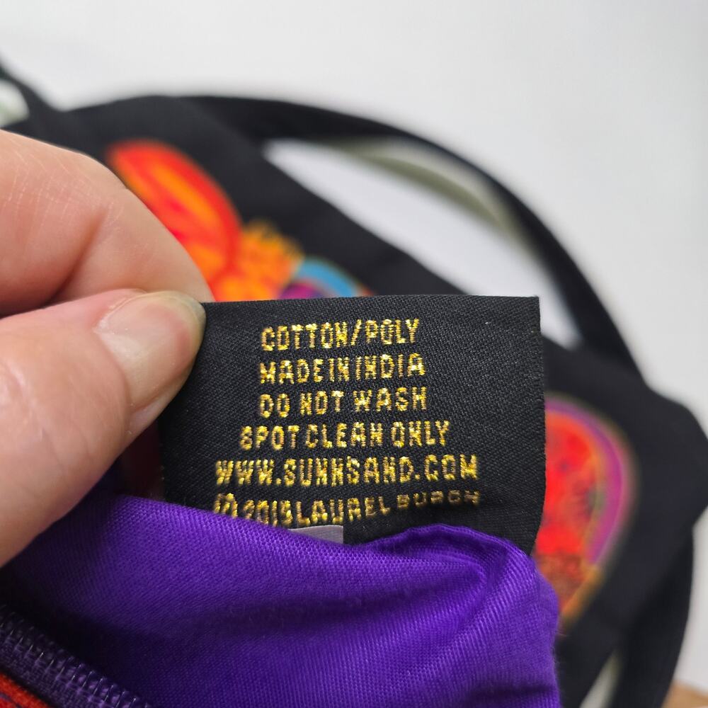 Laurel Burch Cats Feline Friends 2Pc Crossbody +Organizer Bag Boho Multicolor - Picture 9 of 11